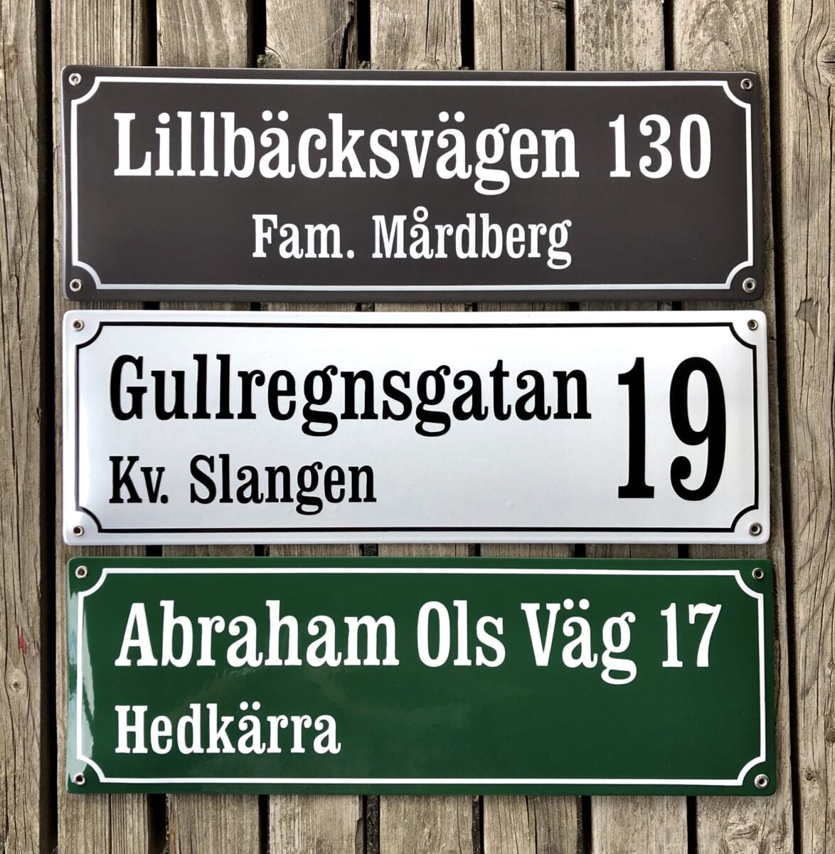 Skillinge Emalj - kvartersskylt